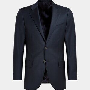Suitsupply Wool Blend Navy Lazio Slim Jacket and Brescia Pants